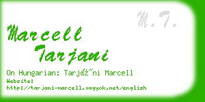 marcell tarjani business card